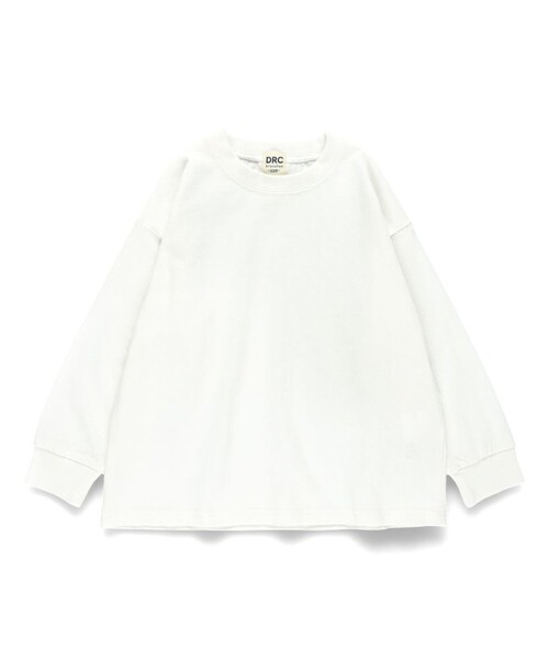 DRC branshes(ディーアールシーブランシェス)の「【WEB限定/DRC】オーバーサイズ無地長袖Tシャツ(Tシャツ/カットソー・キッズ・ブラック/オフホワイト/ピンク/カラフル/ブラウン/グリーン/ブルーグレー/マスタード・120/150/100/140/110/130)」の2枚目の写真