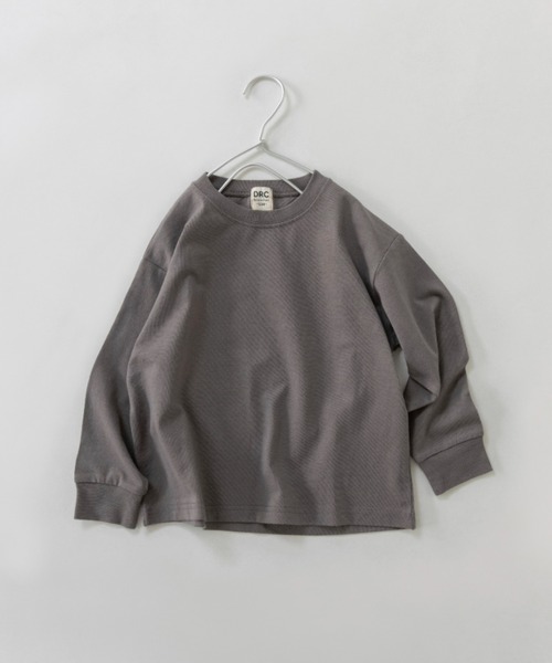 DRC branshes(ディーアールシーブランシェス)の「【WEB限定/DRC】オーバーサイズ無地長袖Tシャツ(Tシャツ/カットソー・キッズ・ブラック/オフホワイト/ピンク/カラフル/ブラウン/グリーン/ブルーグレー/マスタード・120/150/100/140/110/130)」の1枚目の写真