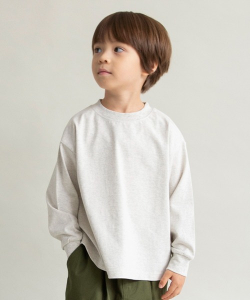 DRC branshes(ディーアールシーブランシェス)の「【WEB限定/DRC】オーバーサイズ無地長袖Tシャツ(Tシャツ/カットソー・キッズ・ブラック/オフホワイト/ピンク/カラフル/ブラウン/グリーン/ブルーグレー/マスタード・120/150/100/140/110/130)」の8枚目の写真