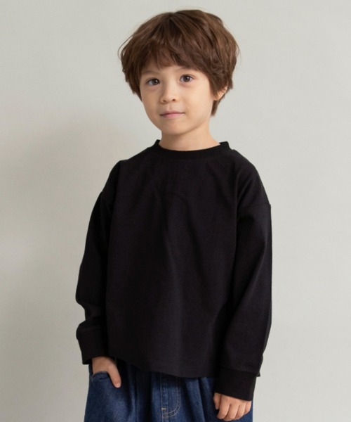 DRC branshes(ディーアールシーブランシェス)の「【WEB限定/DRC】オーバーサイズ無地長袖Tシャツ(Tシャツ/カットソー・キッズ・ブラック/オフホワイト/ピンク/カラフル/ブラウン/グリーン/ブルーグレー/マスタード・120/150/100/140/110/130)」の3枚目の写真
