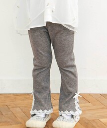 SLAP SLIP（スラップスリップ）の「レースリボン裾フレア9分丈レギンス(80~130cm)（レギンス/スパッツ）」