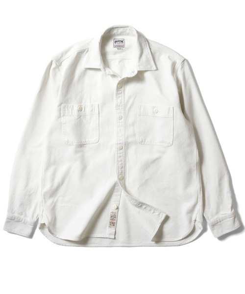 HOUSTON（ヒューストン）の「HOUSTON ソリッドビエラシャツ（シャツ/ブラウス・メンズ・マスタード/オリーブ/オフホワイト/ネイビー/ブラック/グレー・XX-LARGE/X-LARGE/MEDIUM/LARGE）」の2枚目の写真