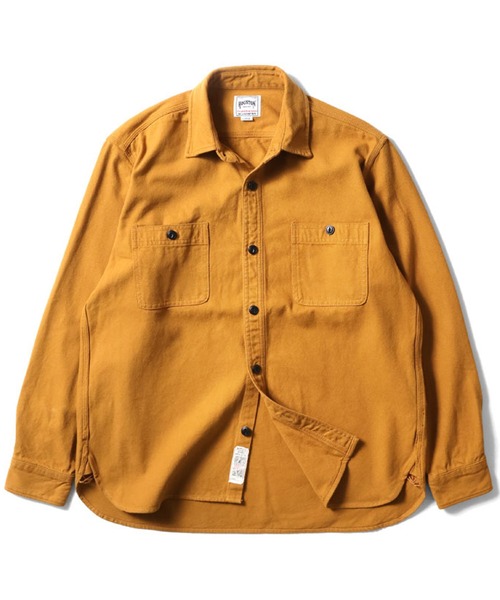 HOUSTON（ヒューストン）の「HOUSTON ソリッドビエラシャツ（シャツ/ブラウス・メンズ・マスタード/オリーブ/オフホワイト/ネイビー/ブラック/グレー・XX-LARGE/X-LARGE/MEDIUM/LARGE）」の6枚目の写真