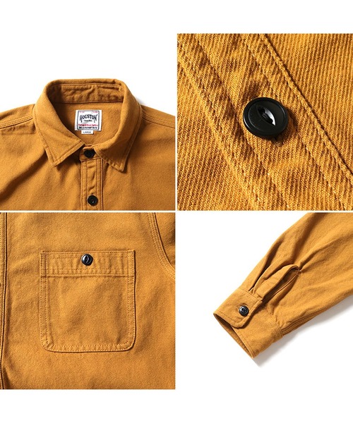 HOUSTON（ヒューストン）の「HOUSTON ソリッドビエラシャツ（シャツ/ブラウス・メンズ・マスタード/オリーブ/オフホワイト/ネイビー/ブラック/グレー・XX-LARGE/X-LARGE/MEDIUM/LARGE）」の8枚目の写真