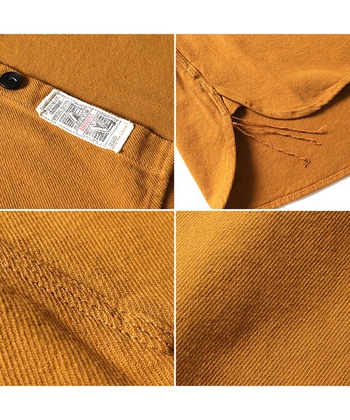 HOUSTON（ヒューストン）の「HOUSTON ソリッドビエラシャツ（シャツ/ブラウス・メンズ・マスタード/オリーブ/オフホワイト/ネイビー/ブラック/グレー・XX-LARGE/X-LARGE/MEDIUM/LARGE）」の9枚目の写真