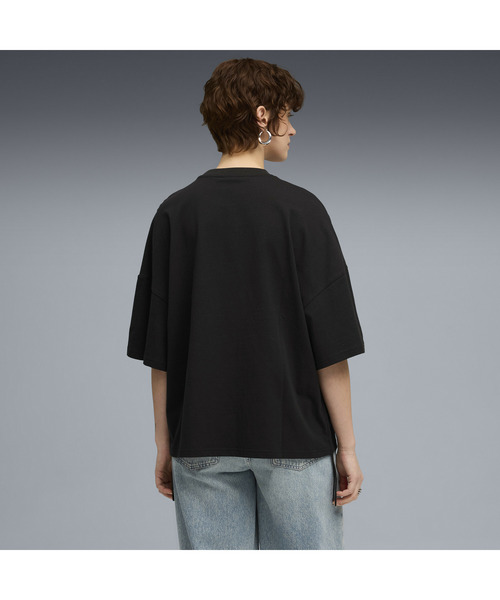 PUMA(プーマ)の「PUMA プーマ ウィメンズ デア トゥ オーバーサイズド ルーシュド 半袖 Tシャ(Tシャツ/カットソー・レディース・ホワイト/ブラック・LARGE/X-LARGE/SMALL/MEDIUM)」の3枚目の写真