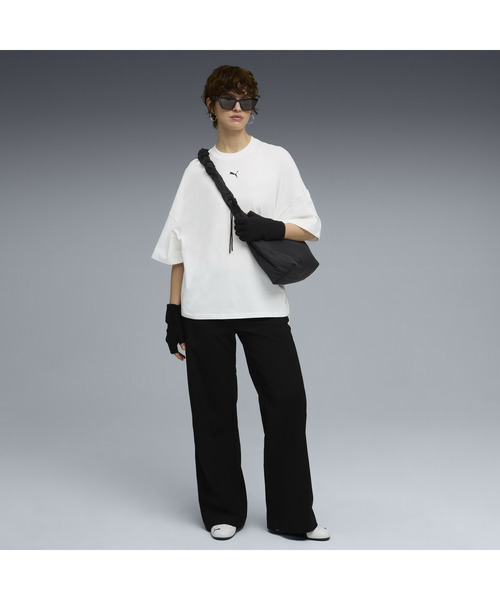 PUMA(プーマ)の「PUMA プーマ ウィメンズ デア トゥ オーバーサイズド ルーシュド 半袖 Tシャ(Tシャツ/カットソー・レディース・ホワイト/ブラック・LARGE/X-LARGE/SMALL/MEDIUM)」の8枚目の写真