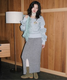 musubore（ムスボレ）の「feather yarn knit skirt / フェザーヤーンニットスカート（スカート）」