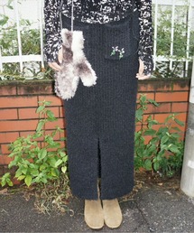 musubore（ムスボレ）の「feather yarn knit skirt / フェザーヤーンニットスカート（スカート）」
