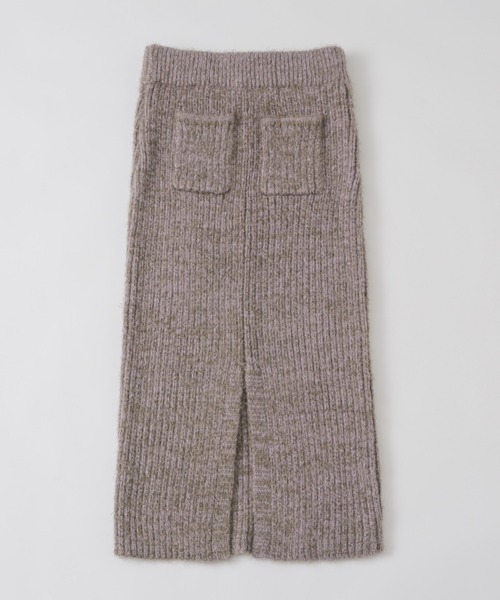 musubore（ムスボレ）の「feather yarn knit skirt / フェザーヤーンニットスカート（スカート・レディース・パープル/ブラック/カーキ・FREE）」の22枚目の写真