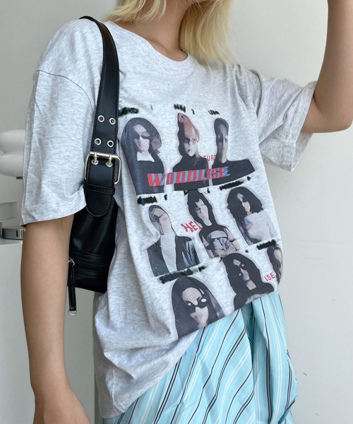 mul.（ムル）の「TEE　ランプリントTシャツ（Tシャツ/カットソー・レディース・ブラック/グレー・FREE）」の3枚目の写真