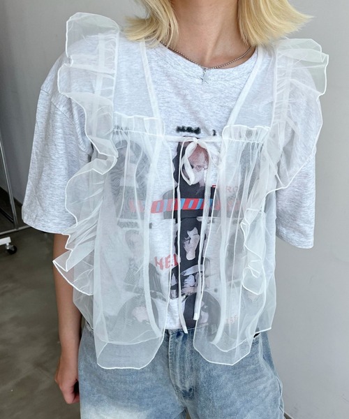 mul.（ムル）の「TEE　ランプリントTシャツ（Tシャツ/カットソー・レディース・ブラック/グレー・FREE）」の6枚目の写真