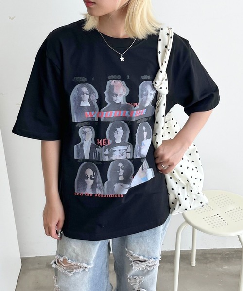 mul.（ムル）の「TEE　ランプリントTシャツ（Tシャツ/カットソー・レディース・ブラック/グレー・FREE）」の7枚目の写真