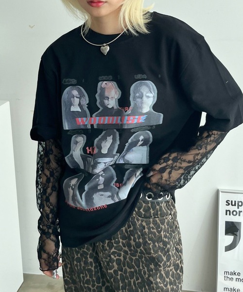 mul.（ムル）の「TEE　ランプリントTシャツ（Tシャツ/カットソー・レディース・ブラック/グレー・FREE）」の8枚目の写真