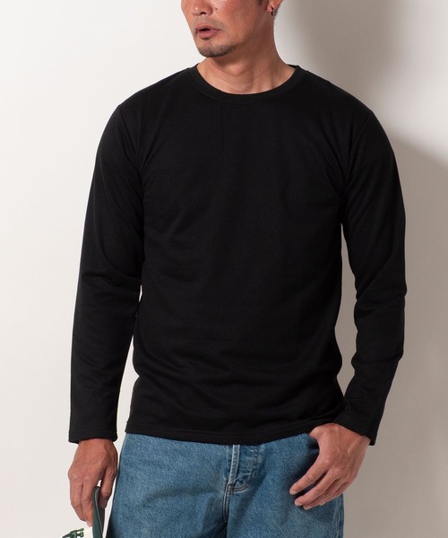 BAYBLO(ベイブロ)の「(SA) 裏起毛 無地 長袖 Tシャツ(Tシャツ/カットソー・メンズ・チャコールグレー/ブラック/レディッシュグレー/アイボリー・L/M/LL)」の14枚目の写真