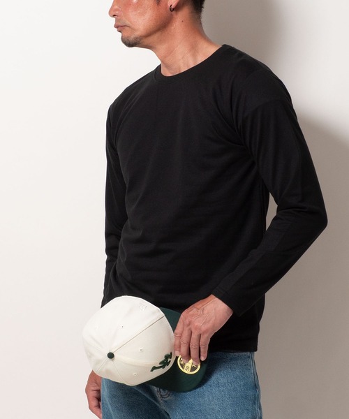 BAYBLO(ベイブロ)の「(SA) 裏起毛 無地 長袖 Tシャツ(Tシャツ/カットソー・メンズ・チャコールグレー/ブラック/レディッシュグレー/アイボリー・L/M/LL)」の15枚目の写真