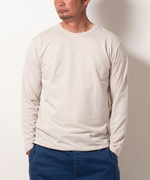 BAYBLO(ベイブロ)の「(SA) 裏起毛 無地 長袖 Tシャツ(Tシャツ/カットソー・メンズ・チャコールグレー/ブラック/レディッシュグレー/アイボリー・L/M/LL)」の11枚目の写真