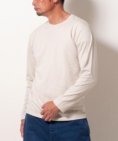 BAYBLO(ベイブロ)の「(SA) 裏起毛 無地 長袖 Tシャツ(Tシャツ/カットソー・メンズ・チャコールグレー/ブラック/レディッシュグレー/アイボリー・L/M/LL)」の12枚目の写真