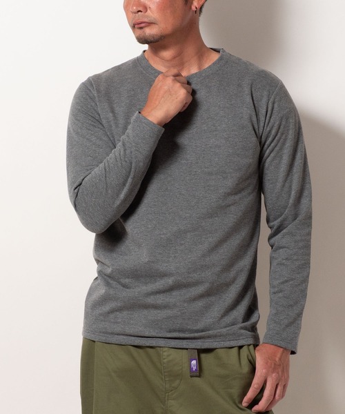 BAYBLO(ベイブロ)の「(SA) 裏起毛 無地 長袖 Tシャツ(Tシャツ/カットソー・メンズ・チャコールグレー/ブラック/レディッシュグレー/アイボリー・L/M/LL)」の7枚目の写真