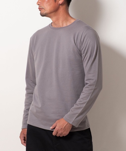 BAYBLO(ベイブロ)の「(SA) 裏起毛 無地 長袖 Tシャツ(Tシャツ/カットソー・メンズ・チャコールグレー/ブラック/レディッシュグレー/アイボリー・L/M/LL)」の21枚目の写真