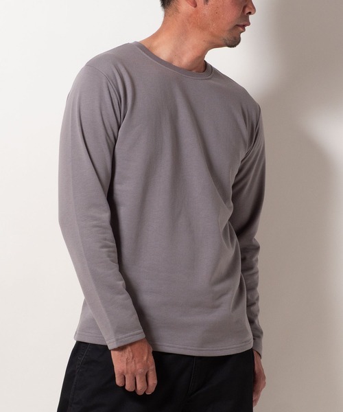 BAYBLO(ベイブロ)の「(SA) 裏起毛 無地 長袖 Tシャツ(Tシャツ/カットソー・メンズ・チャコールグレー/ブラック/レディッシュグレー/アイボリー・L/M/LL)」の22枚目の写真