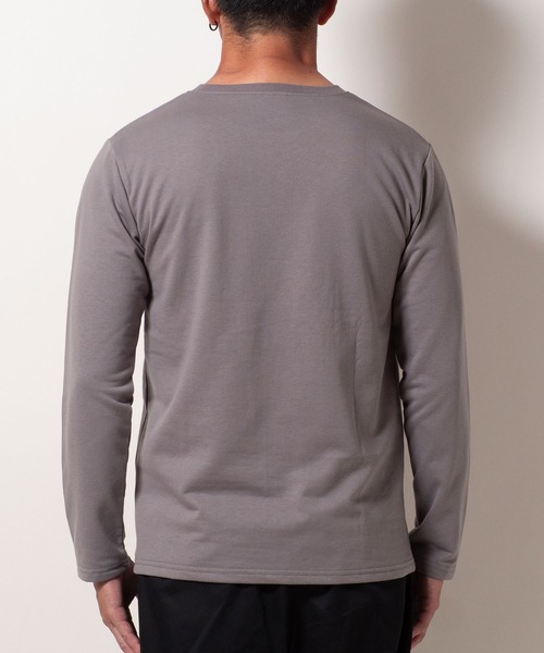BAYBLO(ベイブロ)の「(SA) 裏起毛 無地 長袖 Tシャツ(Tシャツ/カットソー・メンズ・チャコールグレー/ブラック/レディッシュグレー/アイボリー・L/M/LL)」の16枚目の写真