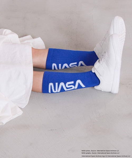 LOWRYS FARM（ローリーズファーム）の「ＮＡＳＡロゴソックス　 592373（ソックス/靴下・キッズ・オフホワイト/ブルー/レッド・LARGE/X-LARGE）」の9枚目の写真