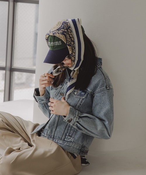 Petitjo（プッチージョ）の「小さいサイズ　デニムジャケット（セットアップ対応・上下別売り）　低身長さん・小柄女性（デニムジャケット・レディース・ライトブルー/ネイビー・M-L/XS-S）」の9枚目の写真