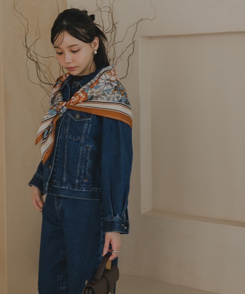 Petitjo（プッチージョ）の「小さいサイズ　デニムジャケット（セットアップ対応・上下別売り）　低身長さん・小柄女性（デニムジャケット・レディース・ライトブルー/ネイビー・M-L/XS-S）」の17枚目の写真