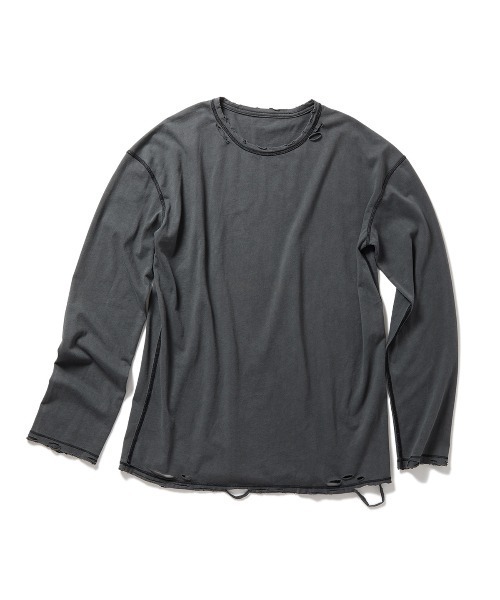 PERVERZE Knit Sleeve Tee パーバーズ Tシャツ PERVERZE（パーバーズ）の「Slip Neck Tee（Tシャツ/カットソー