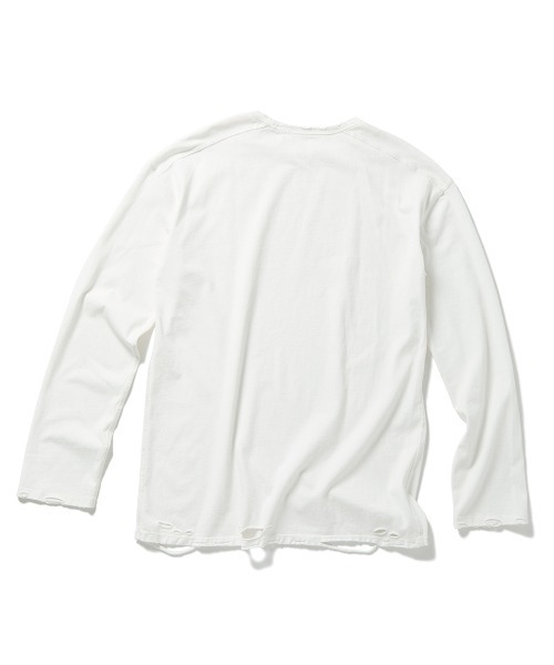 PERVERZE(パーバーズ)の「DISTRESS Regular Long Sleeve T-Shirt(Tシャツ/カットソー・レディース・ブラック/ホワイト・FREE)」の3枚目の写真
