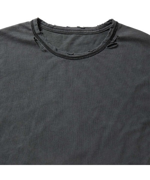 PERVERZE(パーバーズ)の「DISTRESS Regular Long Sleeve T-Shirt(Tシャツ/カットソー・レディース・ブラック/ホワイト・FREE)」の7枚目の写真