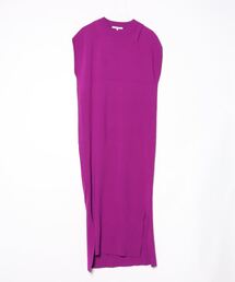 UN3D. アンスリード　◆ ノースリーブロングワンピース ネイビー パープル 美品 アンスリード ノースリーブワンピース TYPEWRITER COCOON
