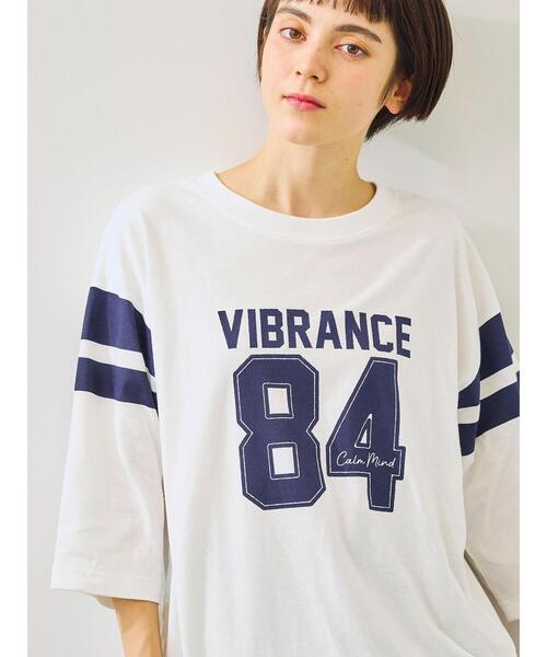 SM2（エスエムツー）の「[接触冷感]ナンバリングプリントTシャツ（Tシャツ/カットソー・レディース・グリーン/オフホワイト/クリーム/チャコールグレー・F）」の2枚目の写真