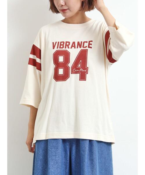 SM2（エスエムツー）の「[接触冷感]ナンバリングプリントTシャツ（Tシャツ/カットソー・レディース・グリーン/オフホワイト/クリーム/チャコールグレー・F）」の3枚目の写真