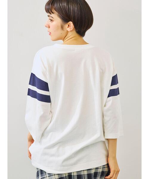 SM2（エスエムツー）の「[接触冷感]ナンバリングプリントTシャツ（Tシャツ/カットソー・レディース・グリーン/オフホワイト/クリーム/チャコールグレー・F）」の6枚目の写真