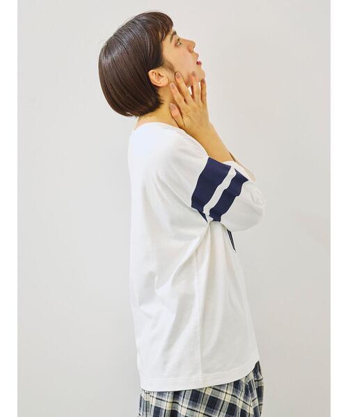 SM2（エスエムツー）の「[接触冷感]ナンバリングプリントTシャツ（Tシャツ/カットソー・レディース・グリーン/オフホワイト/クリーム/チャコールグレー・F）」の7枚目の写真