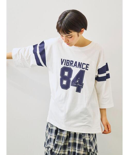 SM2（エスエムツー）の「[接触冷感]ナンバリングプリントTシャツ（Tシャツ/カットソー・レディース・グリーン/オフホワイト/クリーム/チャコールグレー・F）」の9枚目の写真