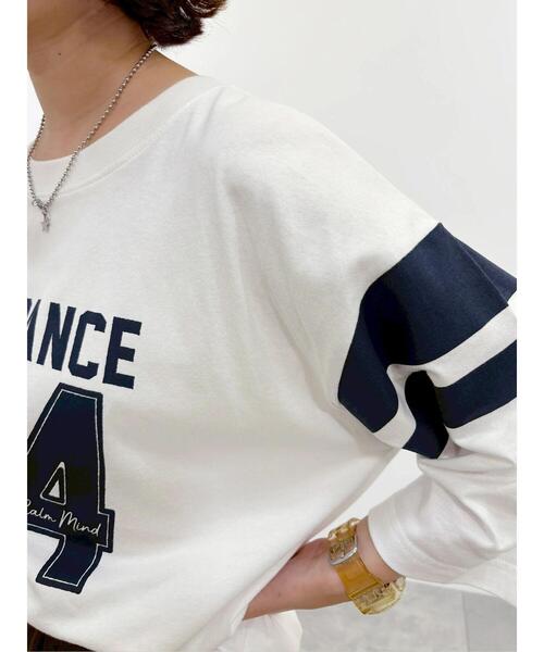 SM2（エスエムツー）の「[接触冷感]ナンバリングプリントTシャツ（Tシャツ/カットソー・レディース・グリーン/オフホワイト/クリーム/チャコールグレー・F）」の21枚目の写真