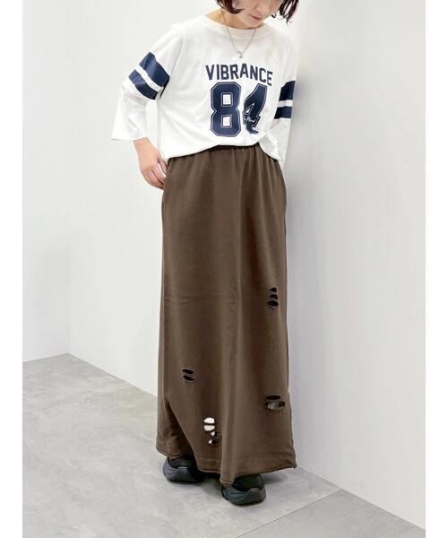 SM2（エスエムツー）の「[接触冷感]ナンバリングプリントTシャツ（Tシャツ/カットソー・レディース・グリーン/オフホワイト/クリーム/チャコールグレー・F）」の22枚目の写真