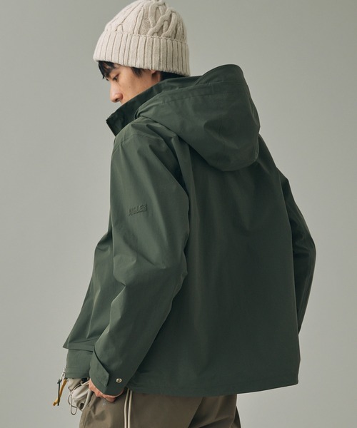 AIGLE(エーグル)の「透湿防水 防風 フーデッドジャケット(マウンテンパーカー・メンズ・グレー/ブラック・L/M/S)」の6枚目の写真