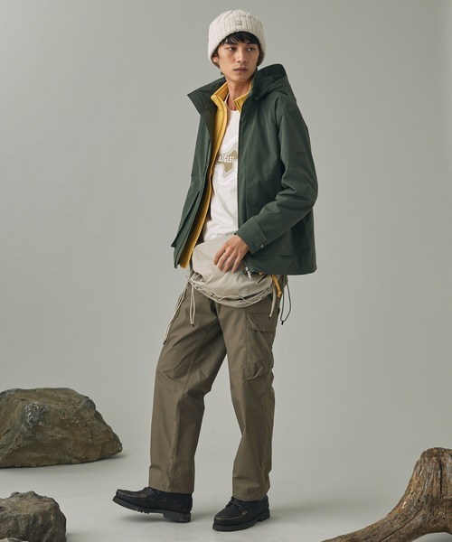 AIGLE(エーグル)の「透湿防水 防風 フーデッドジャケット(マウンテンパーカー・メンズ・グレー/ブラック・L/M/S)」の8枚目の写真