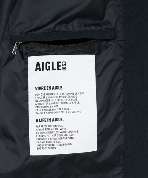 AIGLE(エーグル)の「透湿防水 防風 フーデッドジャケット(マウンテンパーカー・メンズ・グレー/ブラック・L/M/S)」の3枚目の写真