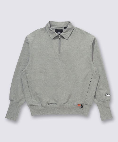 VANS(バンズ)の「HARAJUKU PUNK ハーフジップ スウェットシャツ / Half Zip Sweat Shirts Grey Hea VN000KF3GRH1(シャツ/ブラウス・メンズ・ブラック・LARGE)」の1枚目の写真