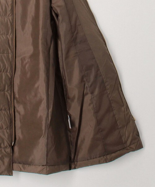 セール】《撥水》高密度タフタ×フェイクファーロングコート（ダウン