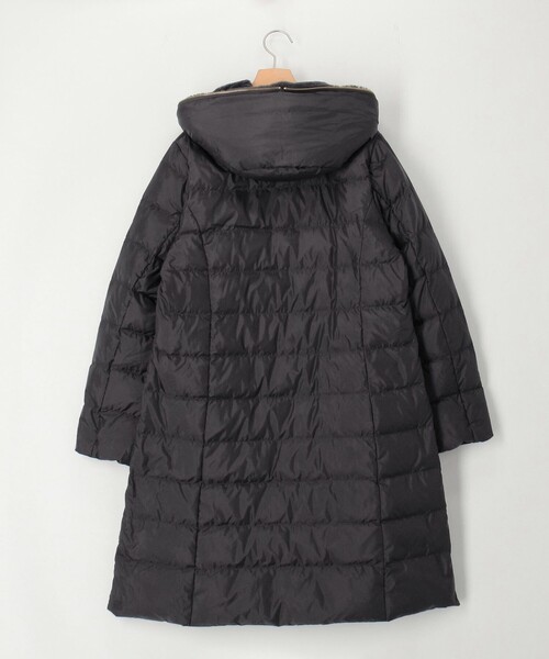 セール】《撥水》高密度タフタ×フェイクファーロングコート（ダウン