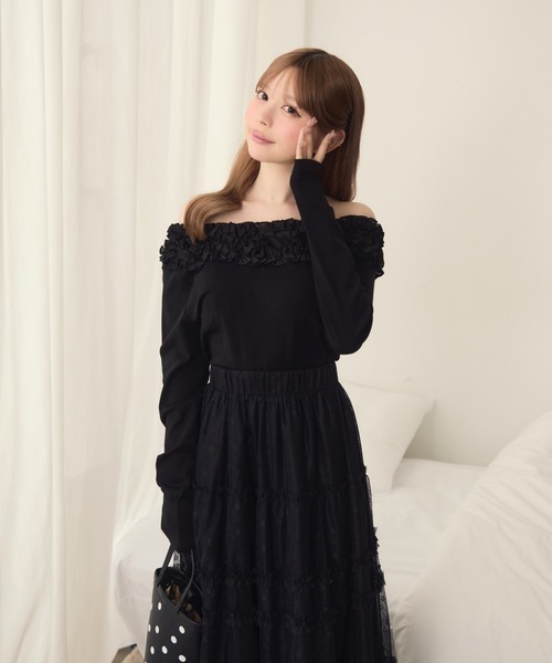 セール】サイドギャザーオフショルロンT（Tシャツ/カットソー