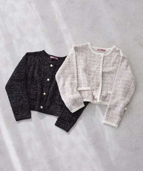 ツイードニットカーディガン（カーディガン/ボレロ）｜Maison de FLEUR