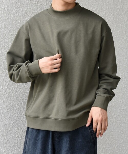 SHIPS any（シップス エニィ）の「SHIPS any: 〈洗濯機可能〉SOLOTEX(R) モックネック スウェット◇（スウェット・メンズ・ブラウン/ライトグレー/オリーブ/ブラック・MEDIUM/LARGE/X-LARGE）」の7枚目の写真