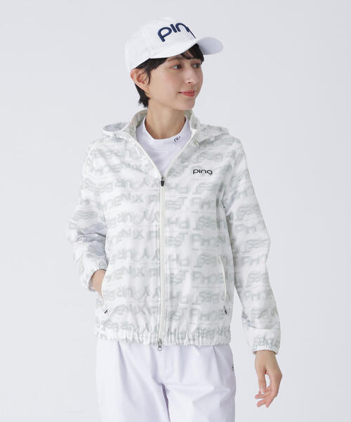 【ブラック】PHONEIX BREEZE総柄 全方向ストレッチフーディブルゾン <LADIES LINE> (LADIES) 3P対象A ハイソックス（J154015）|BREEZE（ブリーズ） ユニセックス